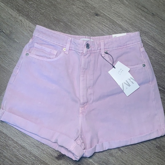 Zara Pants - ZARA | High Rise Lavender Denim Jean Shorts | 10
